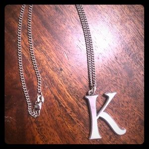 James Avery “K” Vintage Pendant Necklace